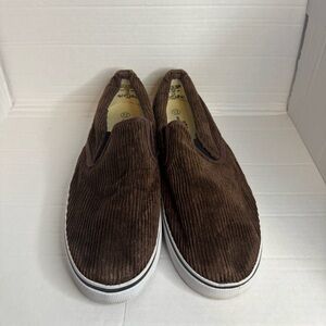 Route 66 Men's Brown Corduroy Slip-On Shoes